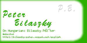 peter bilaszky business card